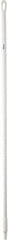 Vikan - 59 x 1-1/4" Fiberglass Squeegee Handle - European Threaded Connection, White - Americas Tooling