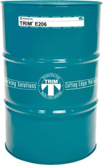 Master Fluid Solutions - TRIM E206, 54 Gal Drum Cutting & Grinding Fluid - Water Soluble, For Gear Hobbing, Heavy-Duty Broaching, High Speed Turning - Americas Tooling