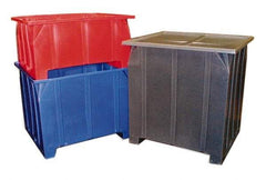 Bayhead Products - 47" Long x 42" Wide x 24" High Polyethylene Pallet Bulk Container Stackable, 4-Way Fork Entry - 800 Lb. Load Capacity - Americas Tooling