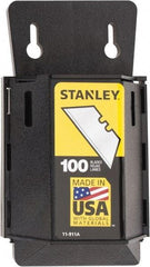 Stanley - 100 Piece Carbon Steel Utility Knife Blade - 2" OAL, 0.017" Blade Thickness - Americas Tooling