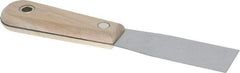 Stanley - 1-1/4" Wide Steel Putty Knife - Flexible, Hardwood Handle, 7-1/2" OAL - Americas Tooling