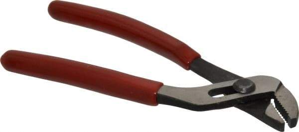 Proto - 4-5/8" OAL, 15/32" Max Capacity, 4 Position Gooseneck Tongue & Groove Pliers - Standard Straight Jaws, Standard Head, Plastisol Handles - Americas Tooling