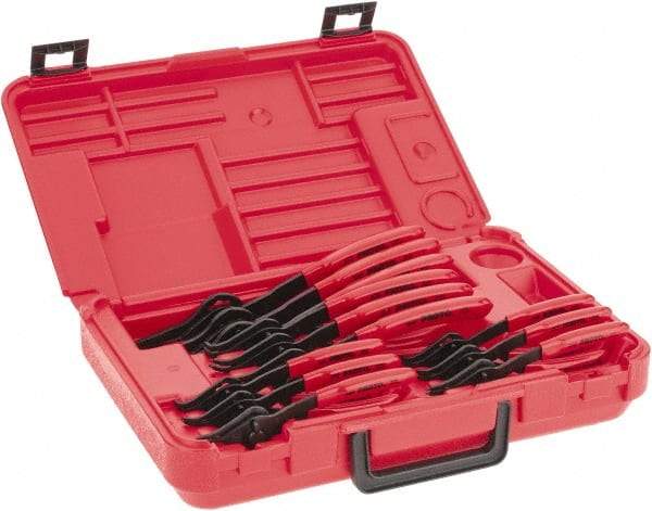 Proto - 12 Piece, Retaining Ring Pliers Set - 5-7/8, 5-3/4, 5-11/16, 5-7/8, 5-3/4, 5-11/16, 7-1/2, 7-3/8, 7-1/8, 9-1/4, 9 & 8-5/8" OAL - Americas Tooling