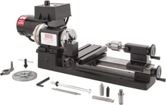 Sherline - 3-1/2" Swing, 8" Between Centers, 100/240 Volt, Single Phase Miniature Lathe - 1MT Taper, 1/2 hp, 70 to 2,800 RPM, 10mm Bore Diam, 260mm Deep x 203.2mm High x 584.2mm Long - Americas Tooling