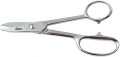 Clauss - 4" LOC, 7-1/4" OAL Straight Shears - Steel Straight Handle, For Paper, Fabric - Americas Tooling