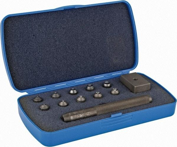 US Airtool - 1/16 to 3/16" Hand Flaring Kit - Adapto Kit for Semi-Tubular Rivets - Americas Tooling