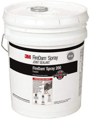 3M - 5 Gal Pail Gray Elastomer Joint Sealant - 110°F Max Operating Temp, 24 hr Full Cure Time, Series Spray 200 - Americas Tooling