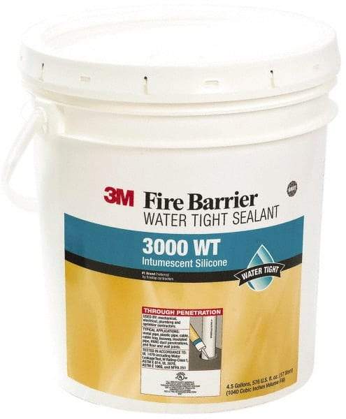 3M - 4.5 Gal Pail Gray RTV Silicone Joint Sealant - 14 to 230°F Operating Temp, Series 3000WT - Americas Tooling