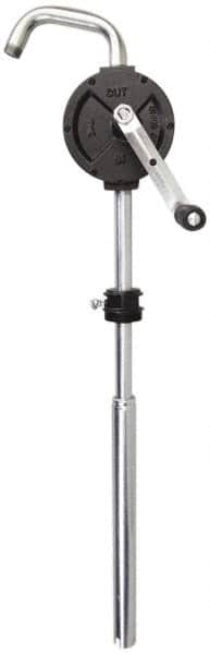 PRO-LUBE - Oil Lubrication 10 Gal/min Flow Cast Iron Rotary Hand Pump - For 15 to 55 Gal Container, Use with Diesel Fuel, Kerosene & Petroleum-Based Fluids, Do Not Use with Water-Based Media - Americas Tooling