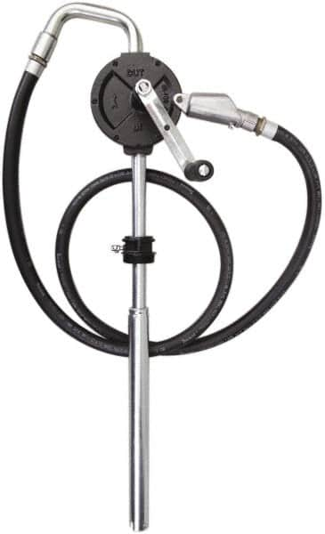 PRO-LUBE - Oil Lubrication 10 Gal/min Flow Cast Iron Rotary Hand Pump - For 15 to 55 Gal Container, Use with Diesel Fuel, Kerosene & Petroleum-Based Fluids, Do Not Use with Water-Based Media - Americas Tooling