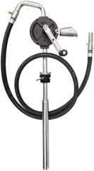 PRO-LUBE - Oil Lubrication 10 Gal/min Flow Cast Iron Rotary Hand Pump - For 15 to 55 Gal Container, Use with Alcohols, Gasoline, Naphtha & Solvents, Do Not Use with Water-Based Media - Americas Tooling