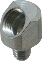 PRO-LUBE - 45° Head Angle, 1/4-28 NPT Steel Grease Fitting Adapter - 1/4" Hex - Americas Tooling