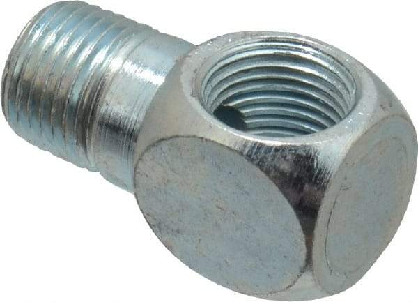 PRO-LUBE - 90° Head Angle, 1/8-27 NPT Steel Grease Fitting Adapter - 1/2" Hex - Americas Tooling