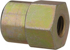 PRO-LUBE - Straight Head Angle, 1/4-28 NPT Steel Grease Fitting Adapter - 1/2" Hex - Americas Tooling