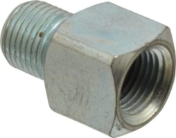 PRO-LUBE - Straight Head Angle, 1/8-27 NPT Steel Grease Fitting Adapter - 1/2" Hex - Americas Tooling