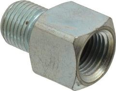 PRO-LUBE - Straight Head Angle, 1/8-27 NPT Steel Grease Fitting Adapter - 1/2" Hex - Americas Tooling