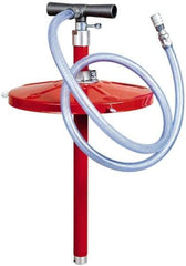 PRO-LUBE - Aluminium, NBR, PVC & Steel Hand Operated Drum Pump - 8 oz per Stroke, For 5 to 6-1/2 Gal Drums, For Tire Sealant - Americas Tooling