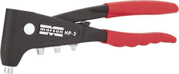 Marson - Right Angle Head Hand Riveter - 3/32 to 3/16" Rivet Capacity, 10" OAL - Americas Tooling