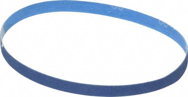 Norton - 1/2" Wide x 18" OAL, 80 Grit, Zirconia Alumina Abrasive Belt - Zirconia Alumina, Medium, Coated, X Weighted Cloth Backing, Series R823 - Americas Tooling