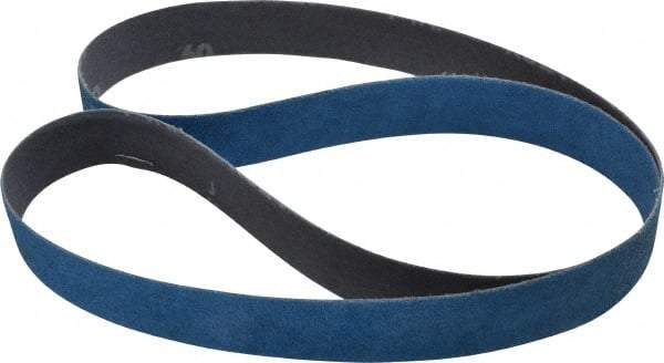 Norton - 1" Wide x 42" OAL, 60 Grit, Zirconia Alumina Abrasive Belt - Zirconia Alumina, Medium, Coated, Y Weighted Cloth Backing, Dry, Series R821 - Americas Tooling