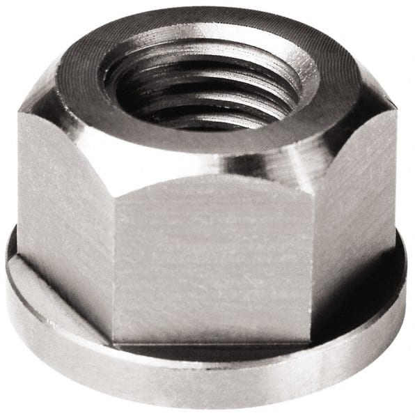 TE-CO - 5/8-11, 1-3/8" Flange Diam, 13/16" High, 1-1/16" Across Flats, Flange Nut - Americas Tooling