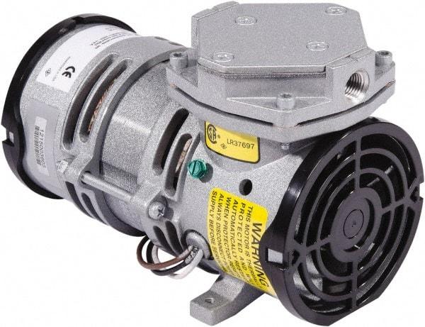 Gast - Diaphragm-Type Vacuum Pumps Horsepower: 1/16 Cubic Feet per Minute: 0.70 - Americas Tooling