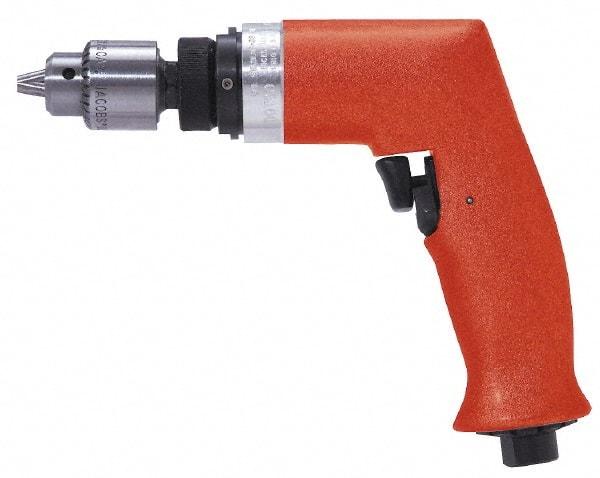 Dotco - 1/4" Keyed Chuck - Pistol Grip Handle, 5,200 RPM, 0.4 hp, 90 psi - Americas Tooling