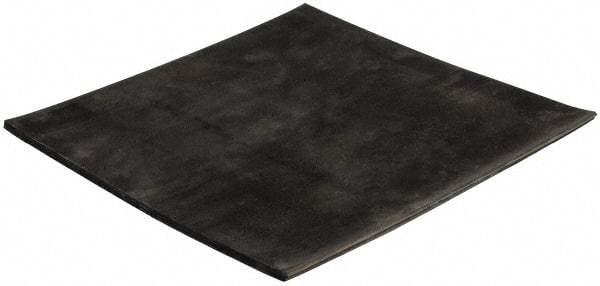 Made in USA - 12" Long, 12" Wide, 1/4" Thick, Neoprene Rubber Foam Sheet - 45 to 55 Durometer, Black, -20 to 180°F, 1,000 psi Tensile Strength, Adhesive Backing, Stock Length - Americas Tooling