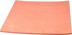 Made in USA - 12" Long, 12" Wide, 1/4" Thick, Silicone Rubber Foam Sheet - 45 to 55 Durometer, Orange-Red, -60 to 600°F, 650 psi Tensile Strength, Plain Backing, Stock Length - Americas Tooling