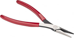 Proto - 7-25/32" OAL, 1-9/16" Jaw Length x 17/32" Jaw Width, Long Nose Needle Nose Pliers - Serrated Jaw, Plastisol Handles - Americas Tooling