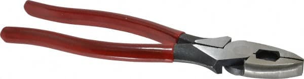 Proto - 9-1/4" OAL, 1-9/16" Jaw Length x 1-9/32" Jaw Width, Linesman's Pliers - Standard Jaw, Flat Nose Head, Plastisol Handles - Americas Tooling