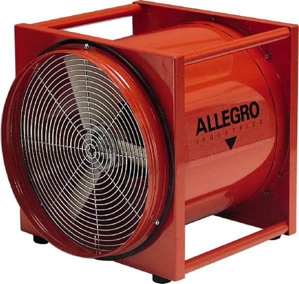 Allegro - 16" Inlet, Electric AC Axial Blower - 2 hp, 4,400 CFM (Two 90° Bends), 4,950 CFM (One 90° Bend) & 5,500 CFM (Free Air), 230 Max Voltage Rating - Americas Tooling