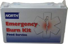 North - 8 Piece, 1 Person, Burn Aid First Aid Kit - 5-1/8" Wide x 2-3/4" Deep x 8" High, Plastic Case - Americas Tooling