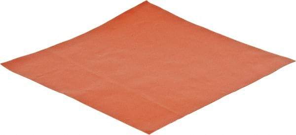 Made in USA - 12" Long, 12" Wide, 0.031" Thick, Silicone Rubber Foam Sheet - 45 to 55 Durometer, Orange-Red, -60 to 600°F, 650 psi Tensile Strength, Adhesive Backing, Stock Length - Americas Tooling