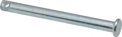 Made in USA - 3/16" Pin Diam, 2" OAL, Standard Clevis Pin - 3/32" Hole, 1-29/32" Usable Length, Zinc-Plated Steel - Americas Tooling