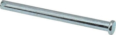 Made in USA - 1/4" Pin Diam, 3" OAL, Standard Clevis Pin - 3/32" Hole, 2-29/32" Usable Length, Zinc-Plated Steel - Americas Tooling