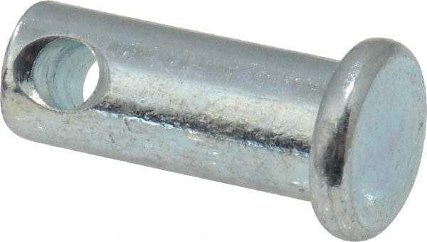 Made in USA - 5/16" Pin Diam, 3/4" OAL, Standard Clevis Pin - 9/64" Hole, 39/64" Usable Length, Zinc-Plated Steel - Americas Tooling