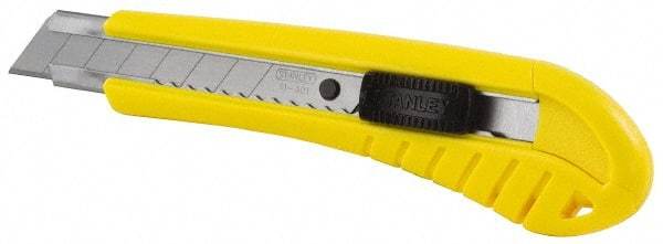 Stanley - Snap Utility Knife - 4.33" Blade, Yellow Handle, 1 Blade Included - Americas Tooling