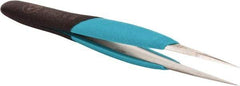 Erem - 5-1/2" OAL 3C-SA Ergonomic Tweezers - Straight, High Precision Tips - Americas Tooling