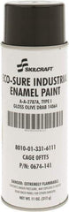 Ability One - Olive Drab, Gloss, Enamel Spray Paint - 8 to 10 Sq Ft per Can, 11 oz Container - Americas Tooling