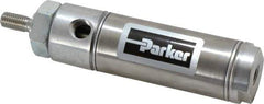 Parker - 1" Stroke x 1-1/16" Bore Double Acting Air Cylinder - 1/8 Port, 5/16-24 Rod Thread, 250 Max psi, 14 to 140°F - Americas Tooling