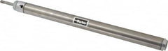 Parker - 12" Stroke x 1-1/16" Bore Double Acting Air Cylinder - 1/8 Port, 5/16-24 Rod Thread, 250 Max psi, 14 to 140°F - Americas Tooling