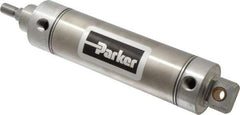 Parker - 4" Stroke x 2" Bore Double Acting Air Cylinder - 1/4 Port, 1/2-20 Rod Thread, 250 Max psi, 14 to 140°F - Americas Tooling