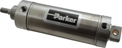 Parker - 4" Stroke x 2-1/2" Bore Double Acting Air Cylinder - 1/4 Port, 1/2-20 Rod Thread, 250 Max psi, 14 to 140°F - Americas Tooling