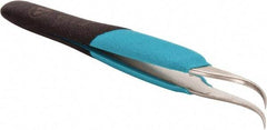 Erem - 5-1/2" OAL 7-SA Ergonomic Tweezers - Curved, Fine Point, High Precision Tips - Americas Tooling