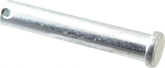 Made in USA - 5/8" Pin Diam, 3-1/2" OAL, Standard Clevis Pin - 5/32" Hole, 3-11/32" Usable Length, Zinc-Plated Steel - Americas Tooling