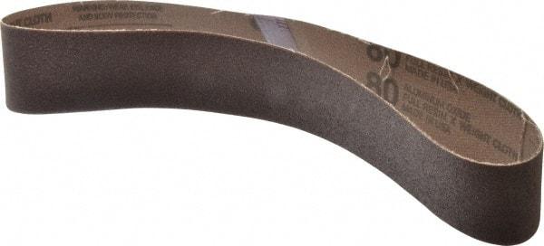 Tru-Maxx - 2" Wide x 30" OAL, 80 Grit, Aluminum Oxide Abrasive Belt - Aluminum Oxide, Medium, Coated - Americas Tooling