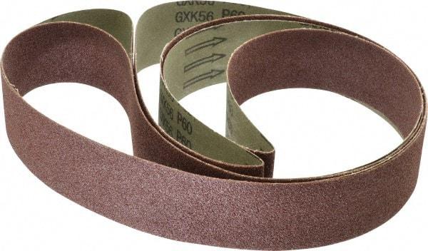 Tru-Maxx - 2" Wide x 132" OAL, 60 Grit, Aluminum Oxide Abrasive Belt - Aluminum Oxide, Medium, Coated - Americas Tooling