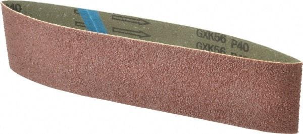 Tru-Maxx - 3" Wide x 24" OAL, 40 Grit, Aluminum Oxide Abrasive Belt - Aluminum Oxide, Coarse, Coated - Americas Tooling