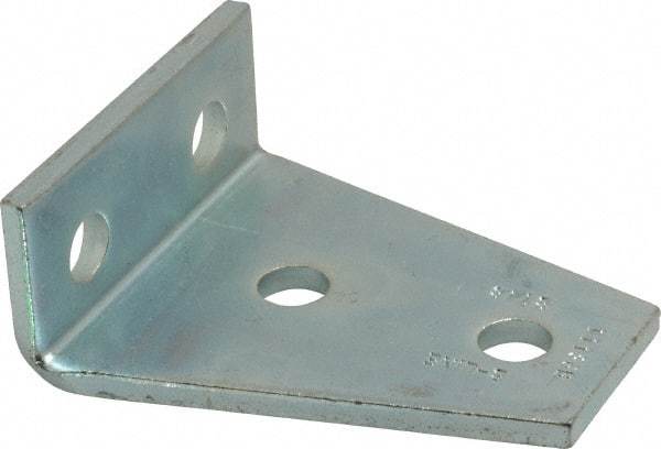 Cooper B-Line - Zinc Plated Carbon Steel 4 Hole Gusseted Strut Shelf Bracket - 1/2" Bolt, 4 Holes, Used with Cooper B Line Channel & Strut (All Sizes Except B62 & B72) - Americas Tooling